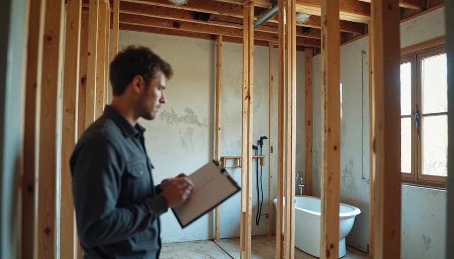 Critical Rough-In Stage Rough plumbing and electrical during renovation