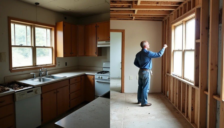 Kitchen renovation in progress showing hidden work