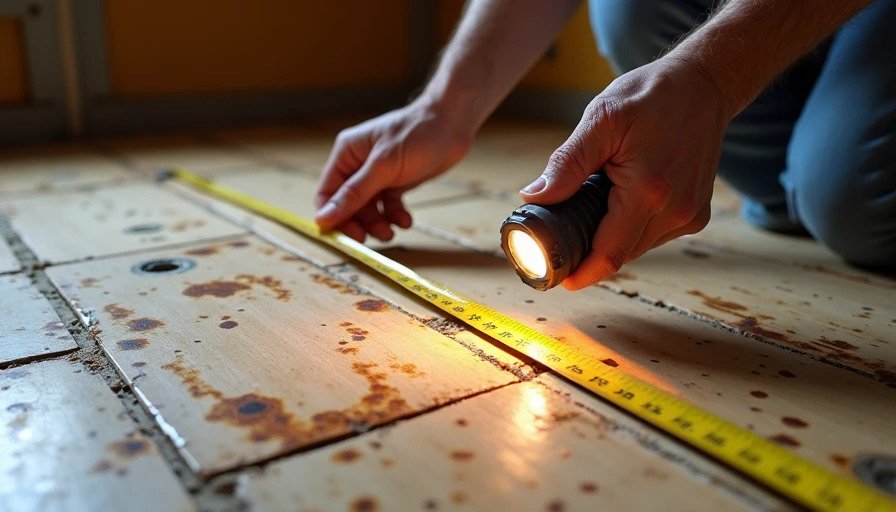 What Bad Subfloor Looks Like Close-up of problematic old subfloor damage