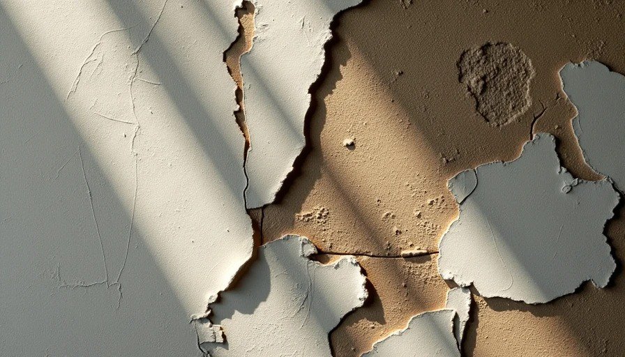 Original horsehair plaster damage close-up