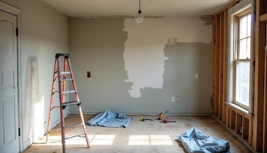 Ongoing room renovation with mixed old and new work